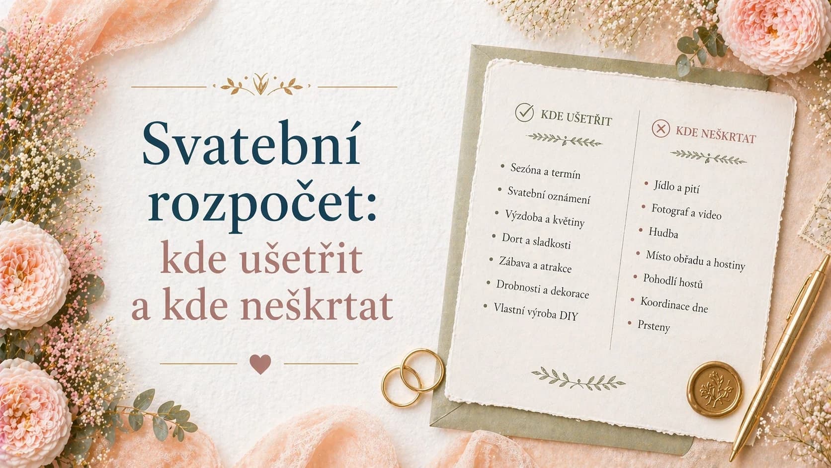 Svatební rozpočet: kde ušetřit a kde neškrtat